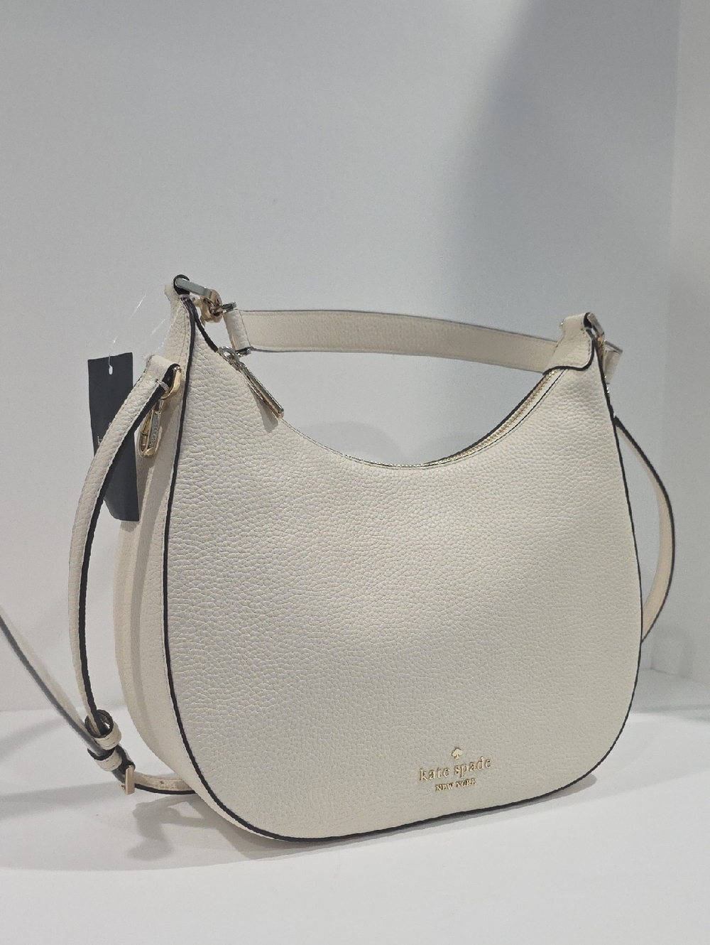 NWT ✅ Kate Spade JANIE Pebbled Leather Shoulder Bag PARCHMENT  KE660 ⭐ NWT